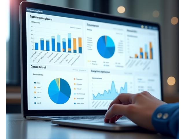 A clean, modern data dashboard displaying charts and graphs related to employee satisfaction, retention rates, and feedback trends.