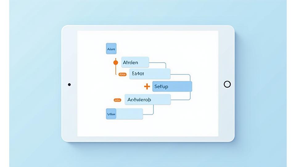 Illustration of a project roadmap with milestones for technology implementation