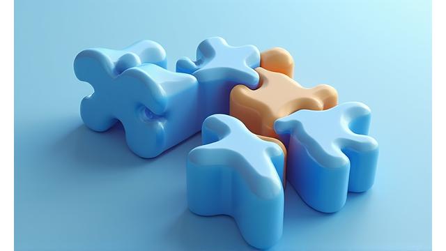 Abstract illustration of interlocking gears or puzzle pieces, symbolizing perfect cultural fit within a team.